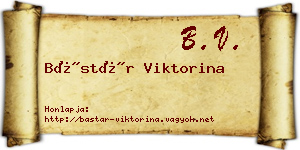 Bástár Viktorina névjegykártya